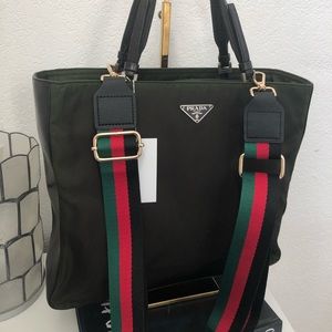 Authenticated PRADA tote bag with adjustable handles